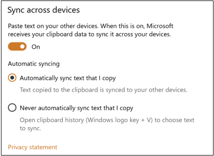 Copy and paste across devices Copy and paste across devices